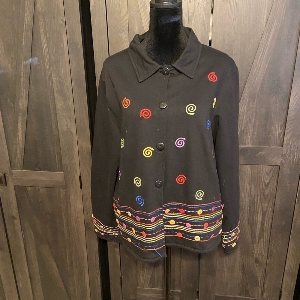 Coldwater Creek Women’s Embroidered Jacket Size L